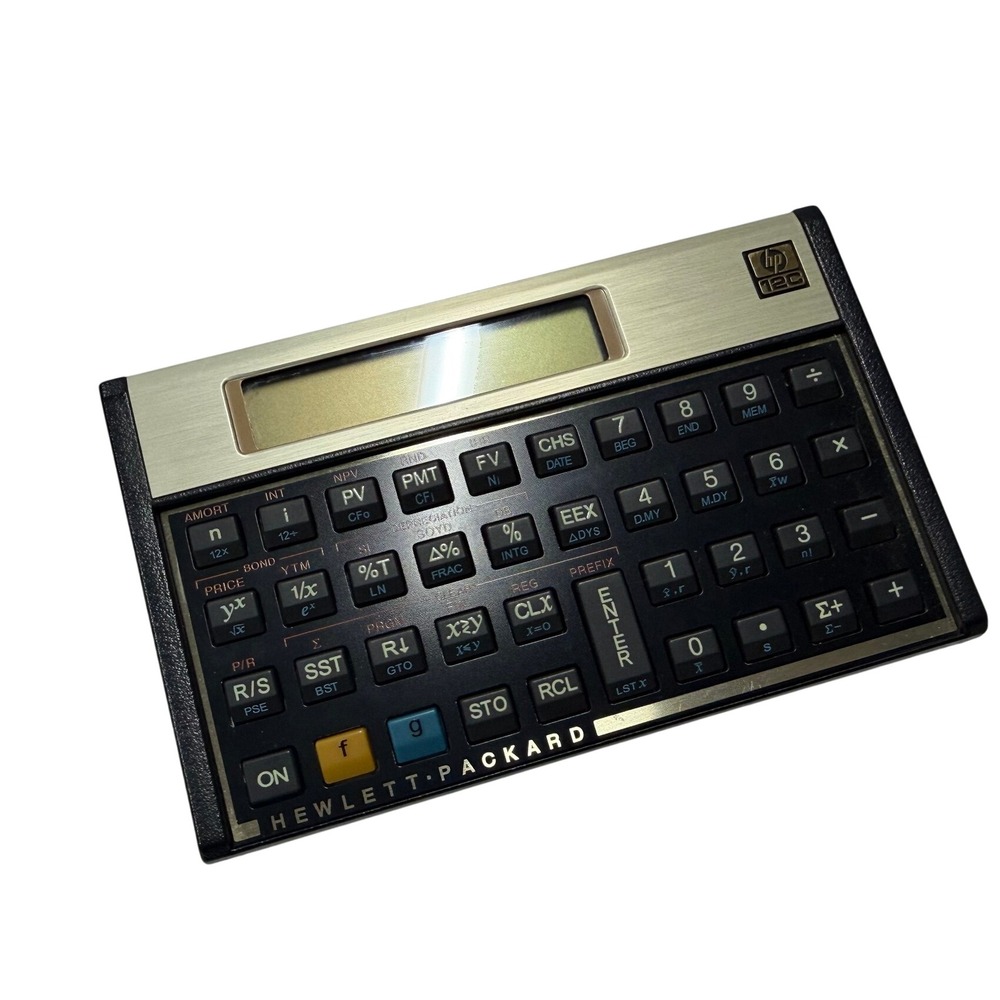HP 12c Financial Calculator Vintage RPN Business Real Estate with Case